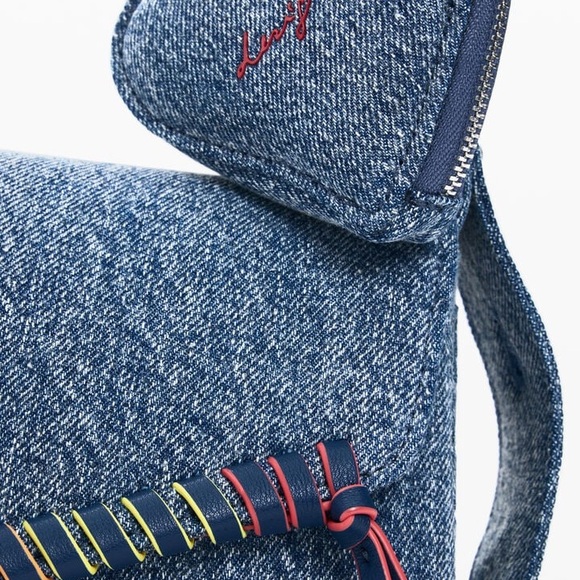 NWT Desigual Blue Denim Shoulder Bag and Heart Coin Pouch 2026 collection 🌱 - Picture 6 of 9